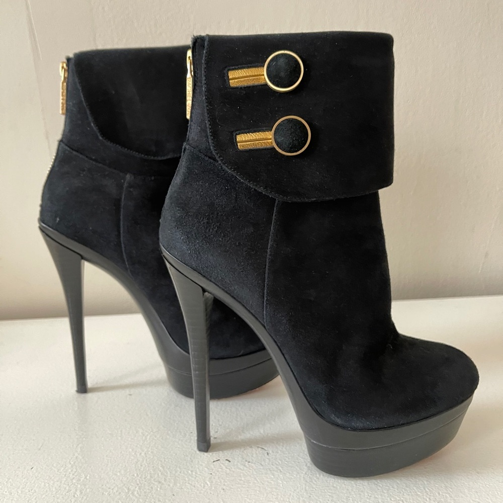 Suede Studded Accents Boots